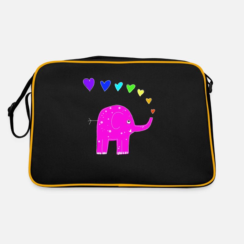 Rainbow Elephant Retro Bag