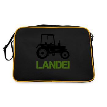 Tractor Landei - Retro Bag - black/gold - Back