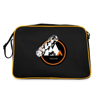 Dualsport Explorer Adventure Rider - Retro Tasche - Schwarz/Gold - Hinten