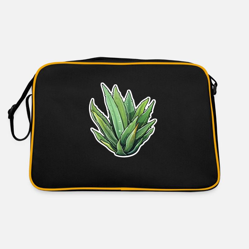 Aloe Vera - Retro Tasche - Schwarz/Gold
