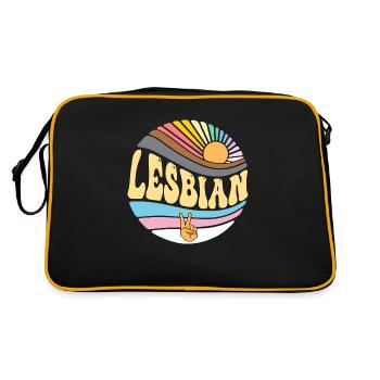 Vintage Lesbian Pride Month - Groovy LGBT Gay - Sac Retro - noir/or - Dos