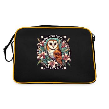 Le hibou dont vous avez besoin, c’est l’amour - Sac Retro - noir/or - Dos
