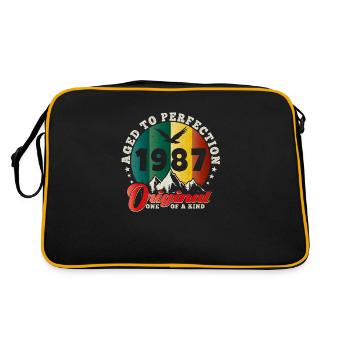 Jahrgang 1987 Geburtstag - 1987 Retro Geschenkidee - Retro Tasche - Schwarz/Gold - Hinten