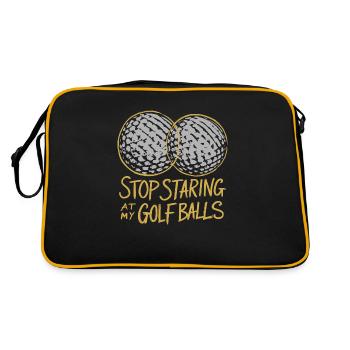 Stop staring at my golf balls! - Retro Bag - black/gold - Back