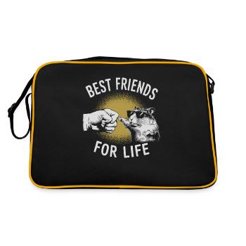 Amitié pour la vie avec les hamsters - Sac Retro - noir/or - Dos