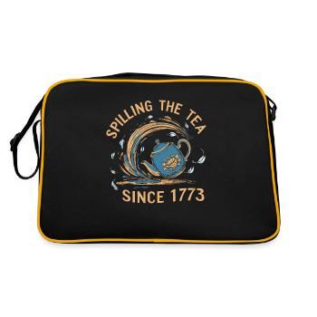 Spilling tea since 1773 – Humorous story - Retro Bag - black/gold - Back