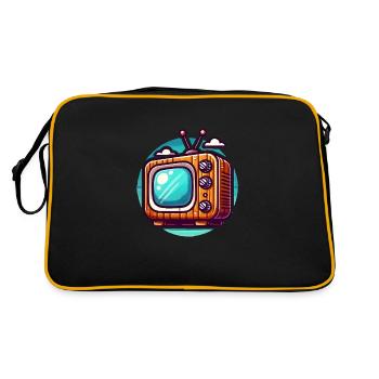 TV télévision rétro - Sac Retro - noir/or - Dos