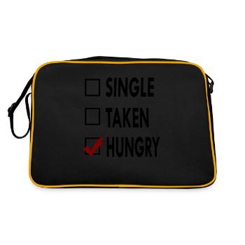 SINGLE noir blanc HUNGRY - Sac Retro - noir/or - Dos