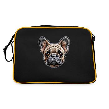 French Bulldog – Playful and Full of Charm - Retro Bag - black/gold - Back
