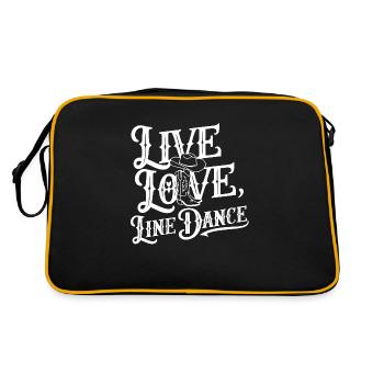 Life Love Line Dance Dancing Dance Sport - Retro Bag - black/gold - Back