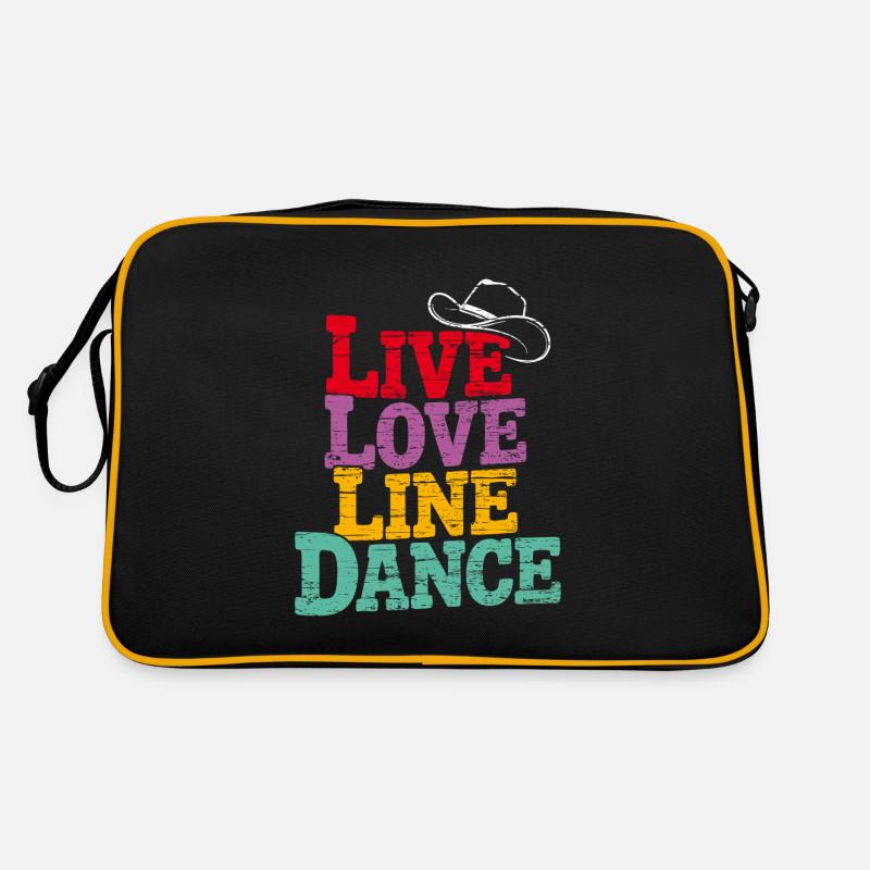 Live Love Line Dance Linedance Spass am Tanzen Retro Tasche