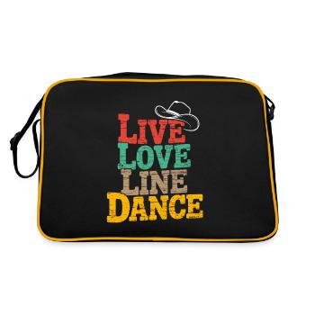 Amour en direct Danse en ligne Danse en ligne Danse amusante - Sac Retro - noir/or - Dos