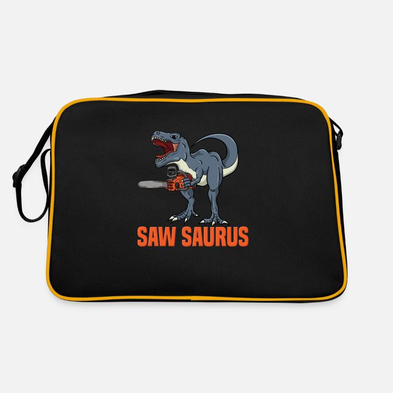 Scie Saurus Dino avec tronçonneuse Fun Design Sac Retro