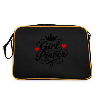 Le dicton du pouvoir des filles - Sac Retro - noir/or - Dos