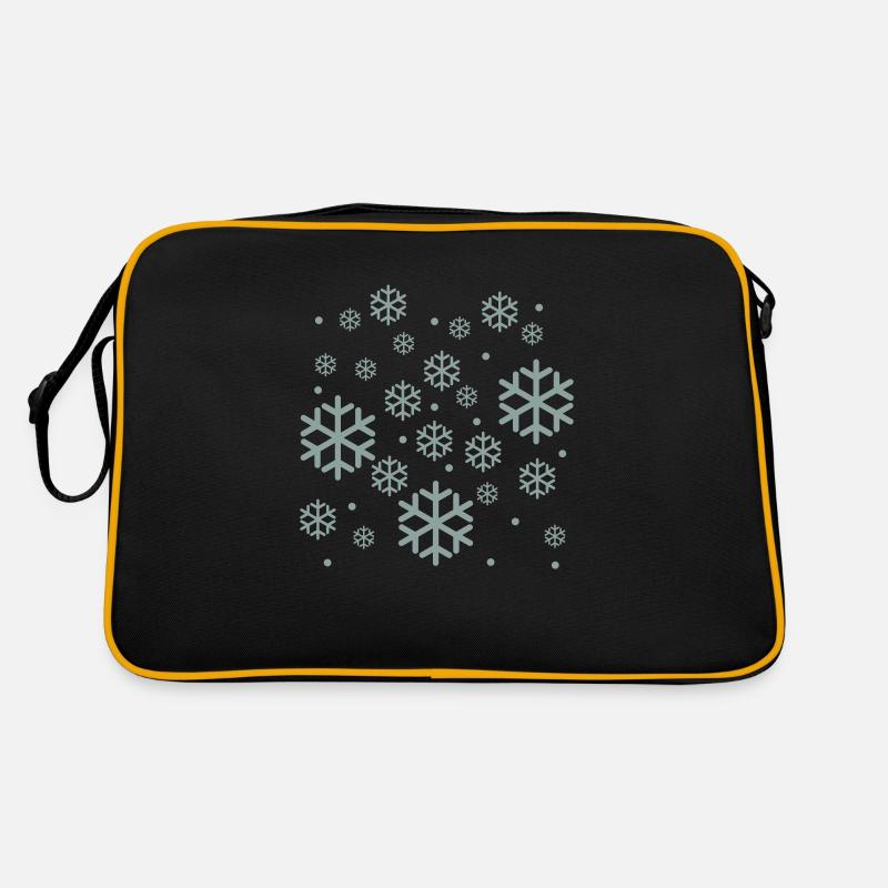 Schnee - Retro Tasche - Schwarz/Gold