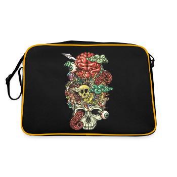Brain Doodle - Retro Bag - black/gold - Back