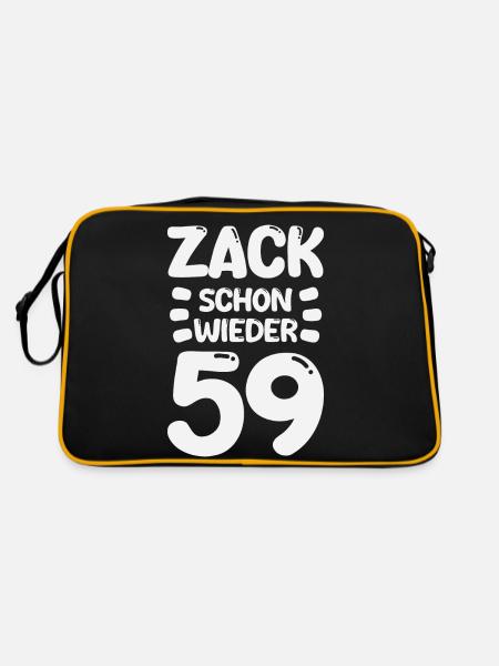Zack 59 again! Birthday - Retro Bag - black/gold - Back