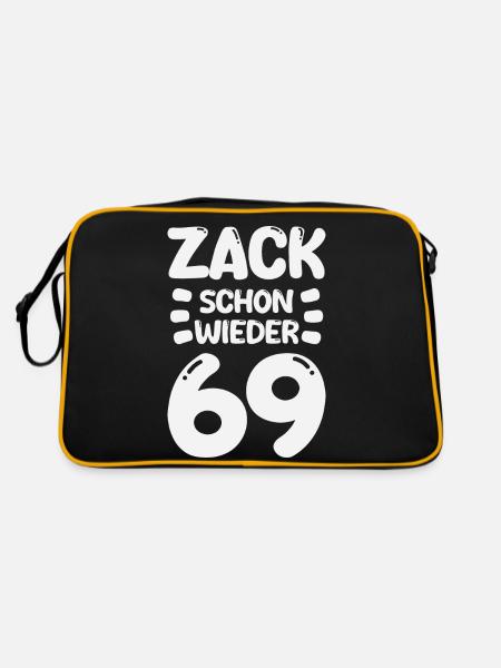 Zack 69 again! Birthday - Retro Bag - black/gold - Back