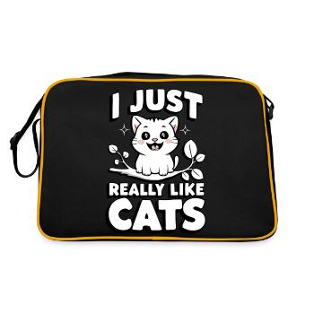 Chat Chats Amoureux Chat Propriétaire Chaton - Sac Retro - noir/or - Dos