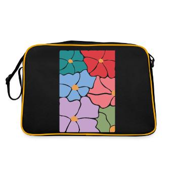 Fleurs de flore bohème - Sac Retro - noir/or - Dos