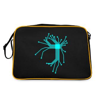Platine Cpu Technik Muster Design Shirt Geschenk - Retro Bag - black/gold - Back
