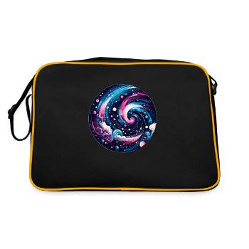 Galaxy - Retro Tasche - Schwarz/Gold - Hinten