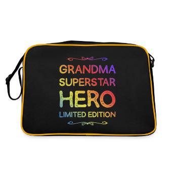 Meilleure expression d’héroïne de mamie - Sac Retro - noir/or - Dos