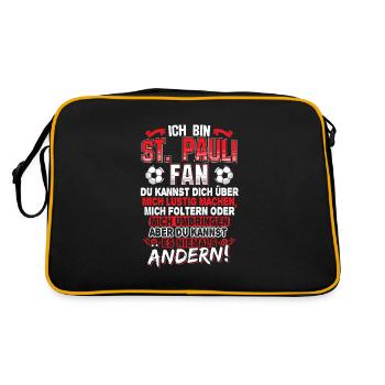 Paulianer Hamburg Sankt Pauli Fan St. Pauli - Retro Tasche - Schwarz/Gold - Hinten