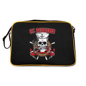 Paulianer Hamburg Sankt Pauli Fan St. Pauli - Retro Tasche - Schwarz/Gold - Hinten