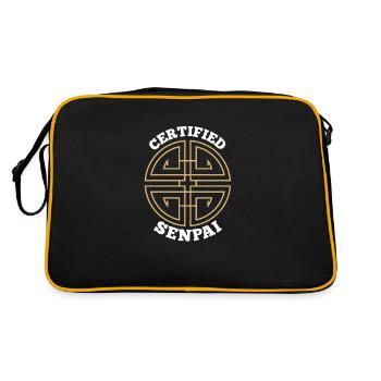Certified Senpai TShirt | Anime T Shirt Senpai - Retro Bag - black/gold - Back