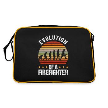 Feuerwehrmann und Feuerwehr Evolution - Retro Tasche - Schwarz/Gold - Hinten