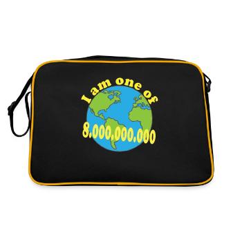 I am one of 8 000 000 000 - Retro Bag - black/gold - Back
