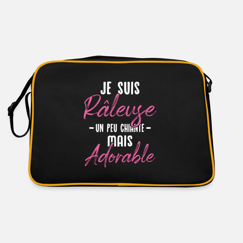 Je suis râleuse un peu chiante mais adorable Sac Retro