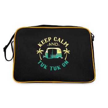 Conception de surf d’été d’un tuk tuk - Sac Retro - noir/or - Dos