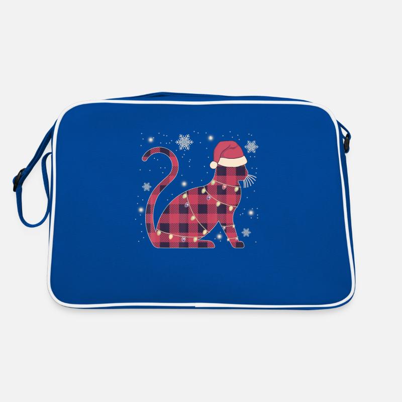 Chat avec bonnet thème Noël Sac Retro