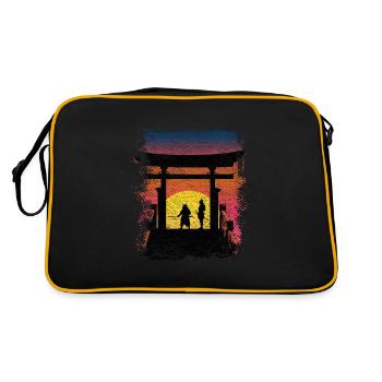 Samurai Japan Sunset - Retro Bag - black/gold - Back