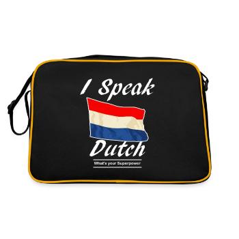I Speak what's your superpower - Retro Bag - black/gold - Back