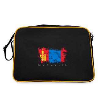 Mongolia Mongolia Asia flag flag country people - Retro Bag - black/gold - Back