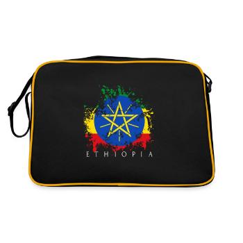 Éthiopie Éthiopie État du pavillon d'Addis-Abeba - Sac Retro - noir/or - Dos