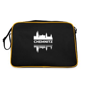 Chemnitz home town place Saxony German travel - Retro Bag - black/gold - Back