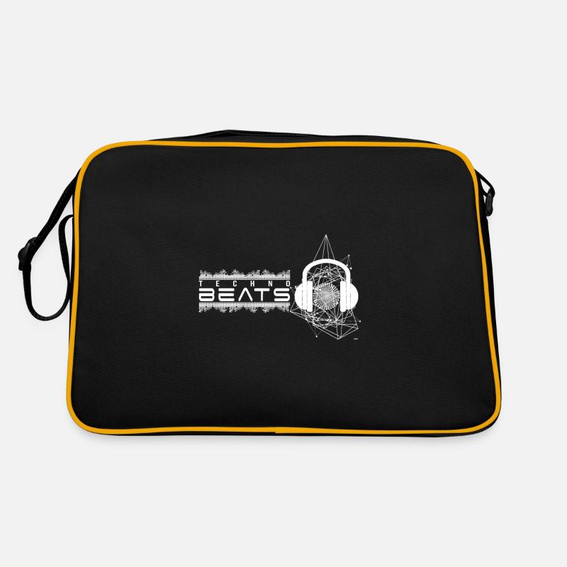 Beats by Techno White Pentagram Deejay Turntable Retro Bag