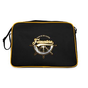 Formentera Spain Mediterranean Boat Tour Travel - Sac Retro - noir/or - Dos