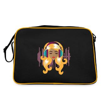 Pop Art Deejane DJ Musique Sound Girls Fun - Sac Retro - noir/or - Dos