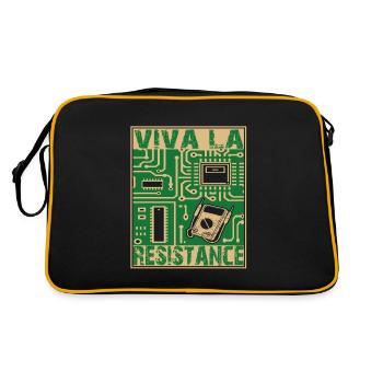 Viva La Resistance Resistance Funny Electronics - Retro Bag - black/gold - Back