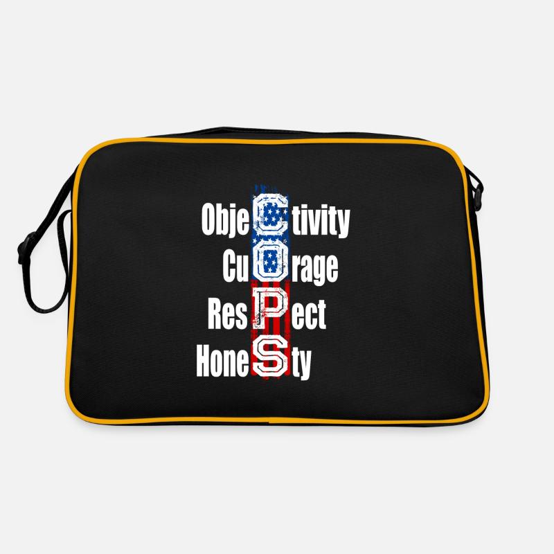 Support Cops Polizei Polizist Unterstützer Retro Tasche
