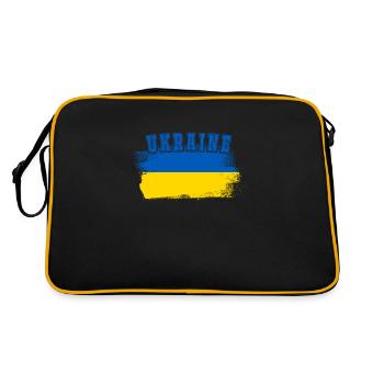 Ukraine drapeau vintage drapeau du pays d'origine - Sac Retro - noir/or - Dos