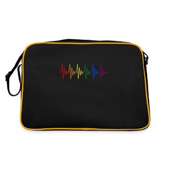 Battement de coeur arc-en-ciel - Sac Retro - noir/or - Dos