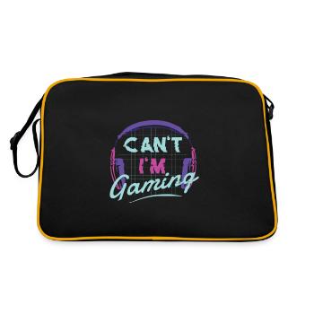 I can't, have to gamble - Gamer - Headset - Retro Bag - black/gold - Back