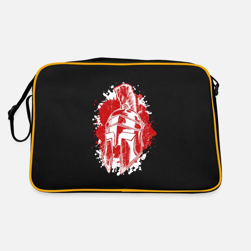 spartiate casque splatter sparta krieger Sac Retro
