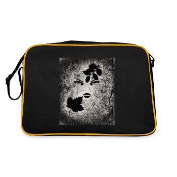 Frau Kunst - Retro Tasche - Schwarz/Gold - Hinten